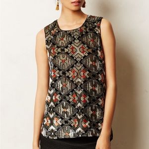 Anthropologie velour top. Size Small.